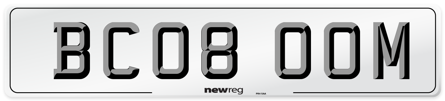 BC08 OOM Number Plate from New Reg